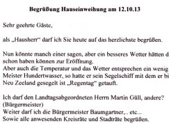 Begrüßungsrede Denk-Haus Dachau von Peter Denk